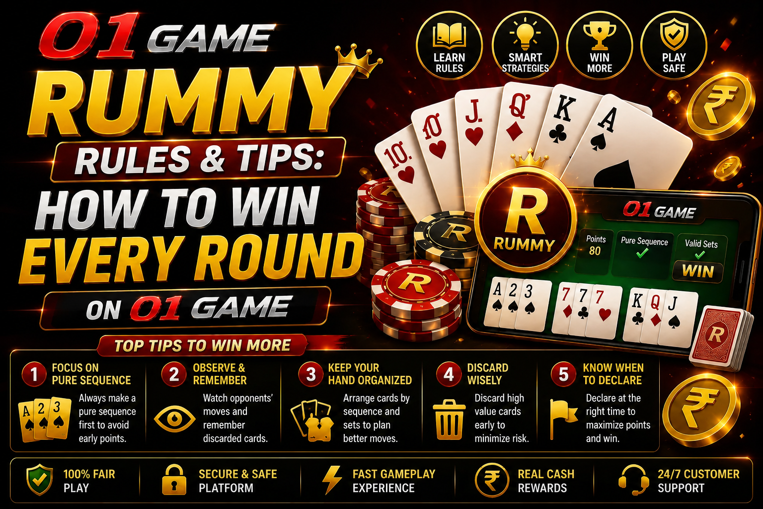 Rummy Rules and Practical Tips for 01GAME Players