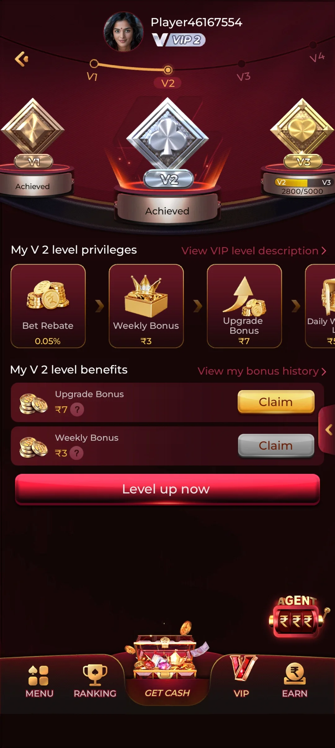 01GAME app interface example 2